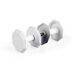 Ручка дверная РДК-118 белая (г.Реж)