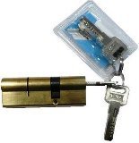 Механизм цилиндровый Евродверь 105мм(32,5х72,5) перекодируемый, 2+5 ключей, латунь