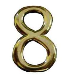 Цифра дверная Trodos 8, золото