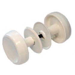 Ручка-кнопка РК1М Латунина металическая, белая (г.Саратов)