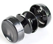 Ручка-кнопка РК1М Латунина металическая, черная (г.Саратов)