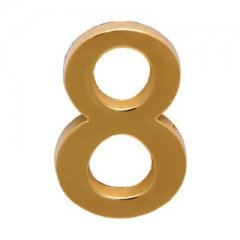 Цифра дверная металл Аллюр 8 клеевая, золото