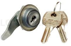 Замок почтовый Авангард CamLock D-19 мм L-20мм, изогнутая планка на 8мм, два ключа, хром 