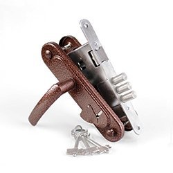 Замок врезной ЗВ9-1-02 Омега сувальдный, медь (г.Димитровград)