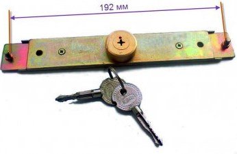 Замок ригельный Роллет RL-01 для рольставней с крестовым ключом