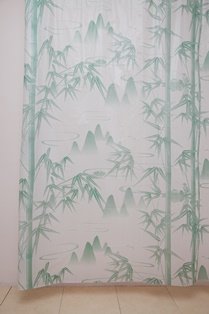 Штора для ванной Dolphin WS-804 (А-2) зелёная 180х180