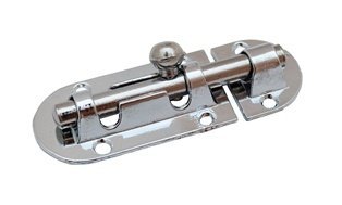 Шпингалет накладной Trodos 01.02.02 L=80 мм (хром)