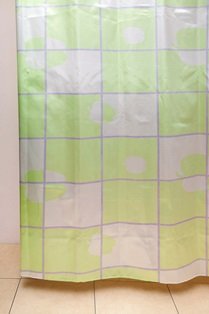 Штора для ванной Dolphin WS-814 (apple) зелёная 170х200