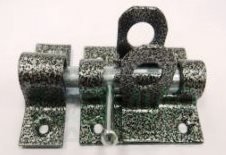 Засов дверной Делга круглый с проушиной, серебро (г.С-Петербург)