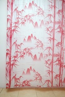 Штора для ванной Dolphin WS-804 (А-2) красная 180х180