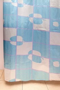 Штора для ванной Dolphin WS-814 (apple) голубая 170х200