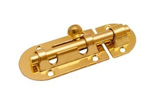 Шпингалет накладной Trodos 01.03.01 L=90 мм (золото)