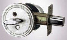 Замок врезной Deadbolt-101 SS блистер ключ-вертушка, никель (35-50мм)