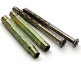 Комплект крепления ручек Стандарт для китай дверей (болты,винты,штифт 120 мм)