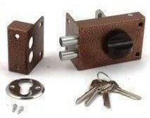 Замок накладной ЗН1 2-х ригельный Омега (медь) г.Димитровград