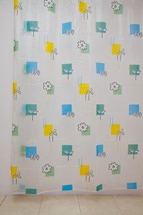 Штора для ванной Dolphin WS-800 (V-7) голубая180х180