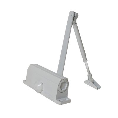 Доводчик дверной "Trodos"TD-080 с фиксацией 90° белый Доводчик дверной "Trodos"TD-080 с фиксацией 90° белый