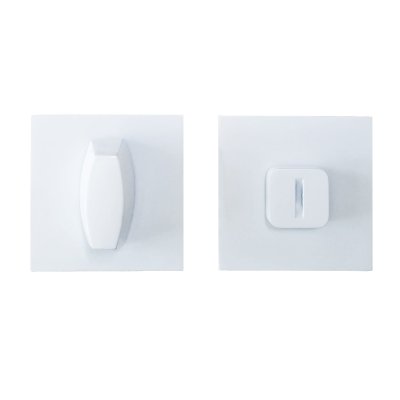 На картинке «Ручка поворотная Vrata "AE20AT28" квадрат 03, белый матовый»