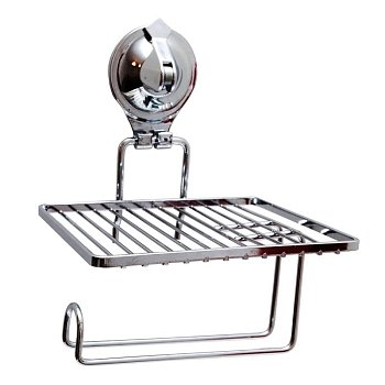 Держатель для туалетной бумаги с полочкой Sakura Air-lock на присоске Ul-3003