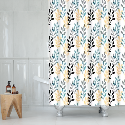 На картинке «Штора для ванной Delphinium "Шелест" ПВХ 180х180см, 12 колец, мультиколор»