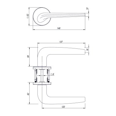 На картинке «Ручка раздельная Vrata "1963" серия 06 slim, черный матовый»