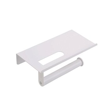 Держатель для туал. бумаги с полкой для телефона белый B1154 W