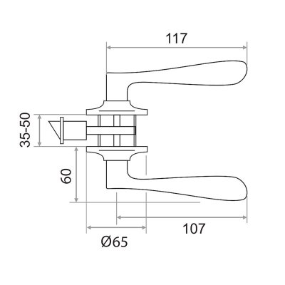 На картинке «Защелка ЗВ3-03 "TRODOS" фиксатор, золото»