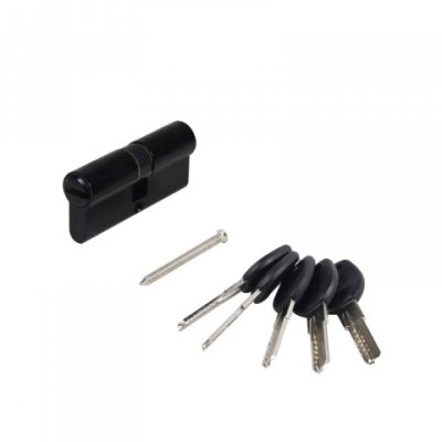 На картинке «Механизм цилиндровый "Аллюр Латунь" ЦМП 70-5К перфоключей,черный»