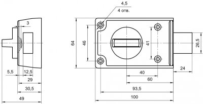 На картинке «ЗАМОК САМ НД  ЕВРО Медь (85801 ) »