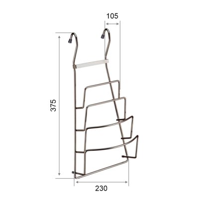 На картинке «Сушилка для крышек на рейлинг Trodos "АЕ-661", хром»