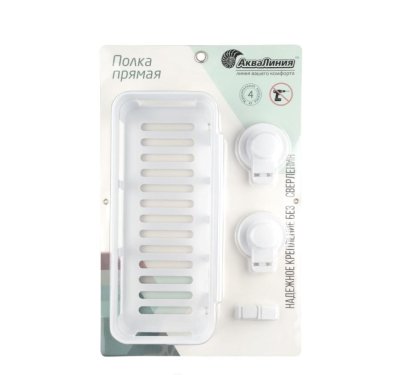 На картинке «Полка прямая EASY белая на липучке B6681-22»