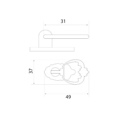 На картинке «Ручка-подвеска "CS034M"(14.127.33) бронза»