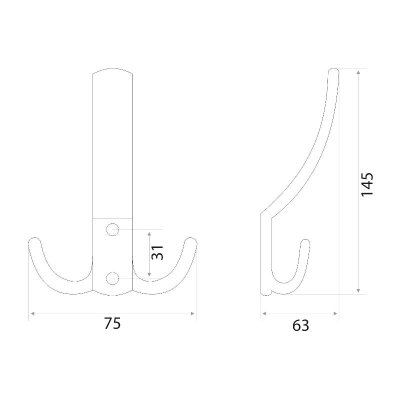 На картинке «Крючок "3-х рожковый перфо усиленный" (04.40.07) (DC) серебро»