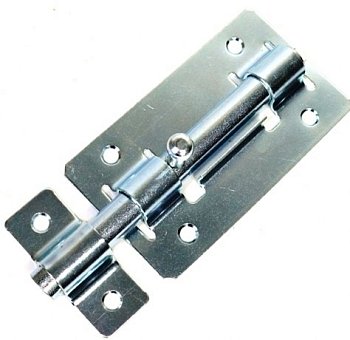 Задвижка дверная ЗД-01 L-145мм, цинк (М-К)