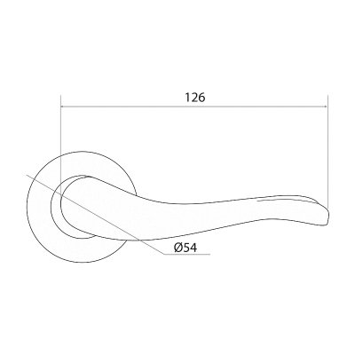 На картинке «Ручка дверная "Trodos" AL-59 SN/CP никель/хром»