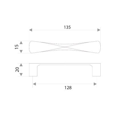 На картинке «Ручка-скоба "Illusion crystals" "ZY-871"(128) CP хром»