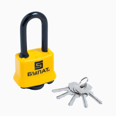 На картинке «Замок навесной БУЛАТ ВС 0340-01 всепогодный 5кл. d=8мм »