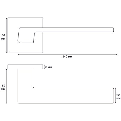 На картинке «Ручка раздельная Trodos "809" серия 03 slim, белый»