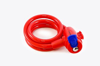 Замок навесной тросовый Авангард ВС-Т10 (1000мм) красный