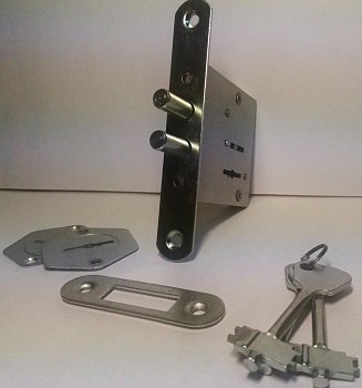 Замок врезной ЗВ8-4С-2Р Ригель 2-х ригельный, 3 ключа (г.С-Петербург)