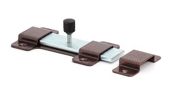 Засов дверной Симеко ЗЩ 015 (черный)  плоский L-115 мм (г.Боровичи)