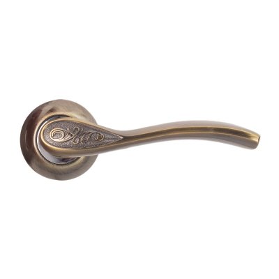 На картинке «Ручка дверная "Trodos" AL-75 AB/CP бронза/хром»