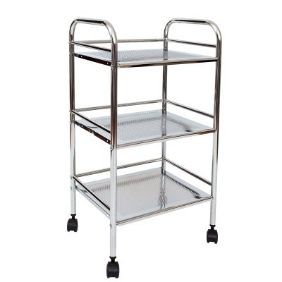 На картинке «Полка напольная Zenfort 3-х ярусная "YT-814", хром»