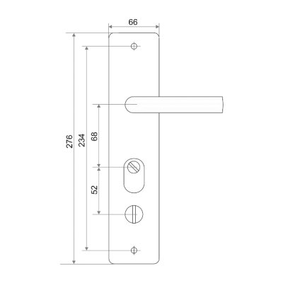 На картинке «Комплект ручек для китайской двери "Полоса Тип1-М" левая (8001)»