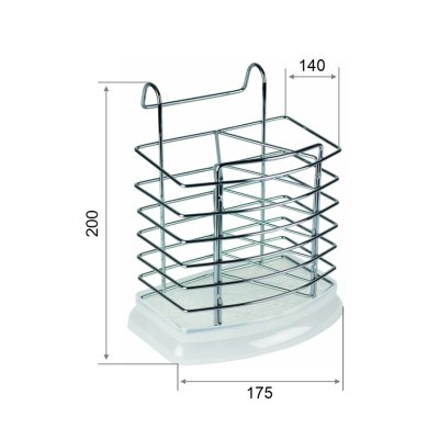 На картинке «Сушилка для ложек на рейлинг Trodos "АЕ-421", хром»