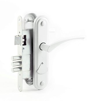 Замок врезной ЗВ9-1-01 Омега сувальдный, белый (г.Димитровград)