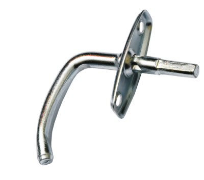 На картинке «Ручка оконная Р1 к завертке ЗР2-1Б, цинк (М-К)»