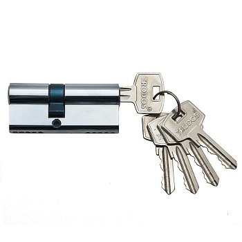 Механизм цилиндровый Trodos ЦАМ ЦМ 70(30х40) 5К 5 ключей, хром (CP)