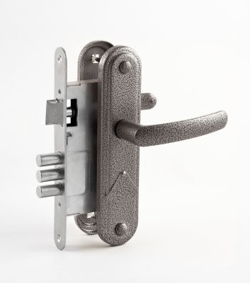 На картинке «Замок врезной ЗВ9-1-02 "Омега" сувальдный, серебро»