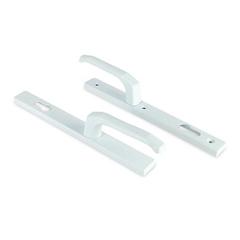 Нажимной гарнитур 26_85мм белый (квадратная планка) 